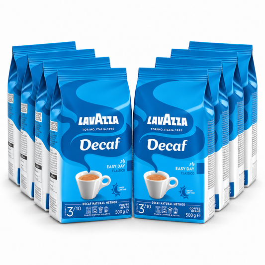 Lavazza Decaf My Easy Day Coffee Beans – 8 × 500g Bundle