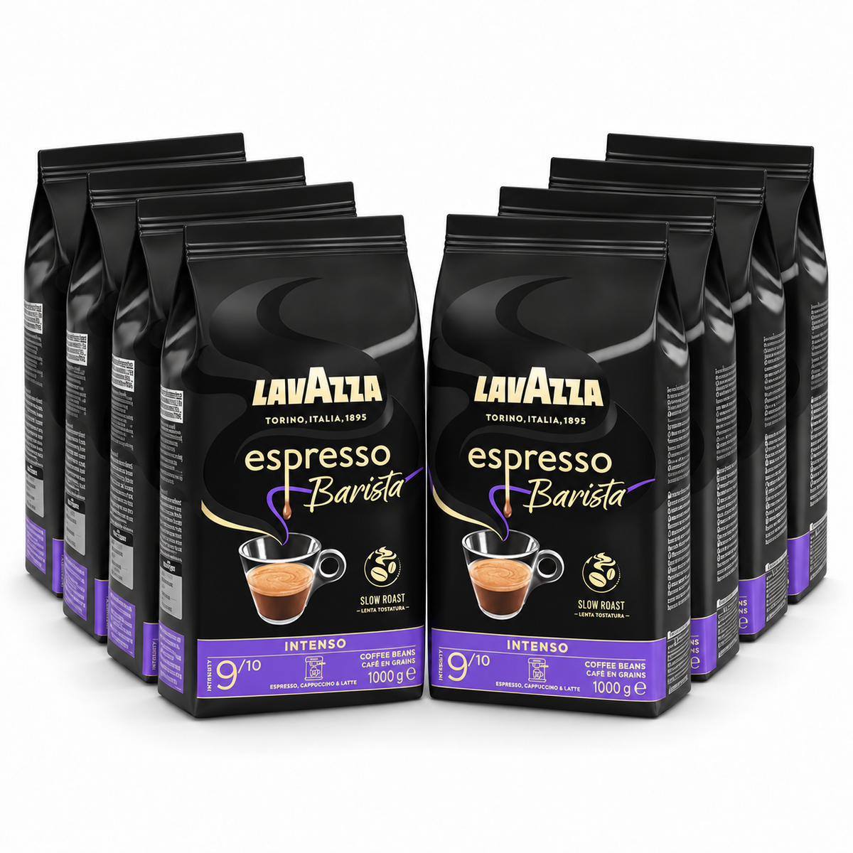 Lavazza Espresso Barista Intenso Coffee Beans – 8 × 1kg Bundle