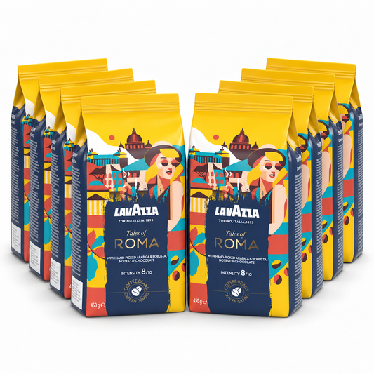 Eight 450 g bags of Lavazza Tales of Roma