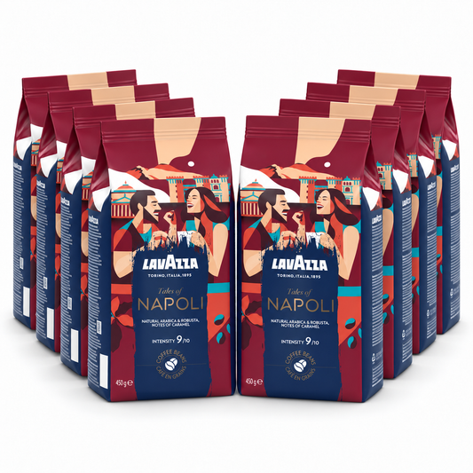 Eight 450 g bags of Lavazza Tales of Napoli