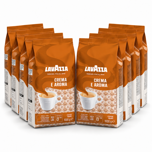 Lavazza Crema e Aroma Coffee Beans – 8 × 1kg Bundle