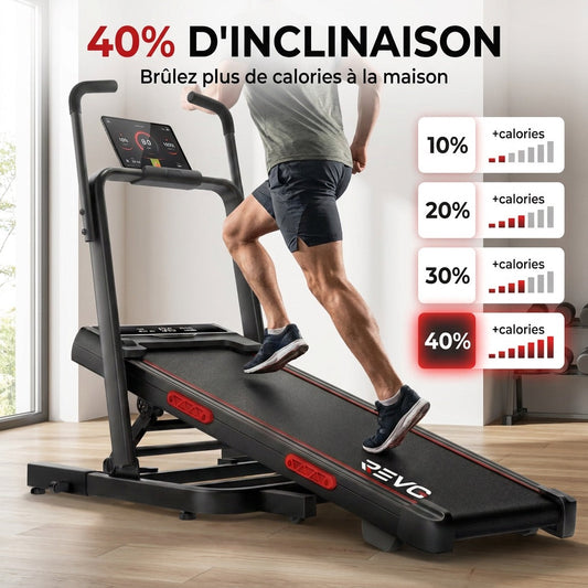 Foldbart løbebånd REVO Summit – op til 10 km/t – maks. brugervægt 159 kg – LED-skærm