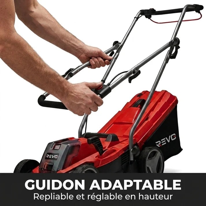 Tondeuse à Gazon sans Fil REVO Swift 200 – 18 V, 33 cm, Moteur Brushless, Batterie 4,0 Ah Incluse, Bac 30 L – Jusqu’à 200 m²