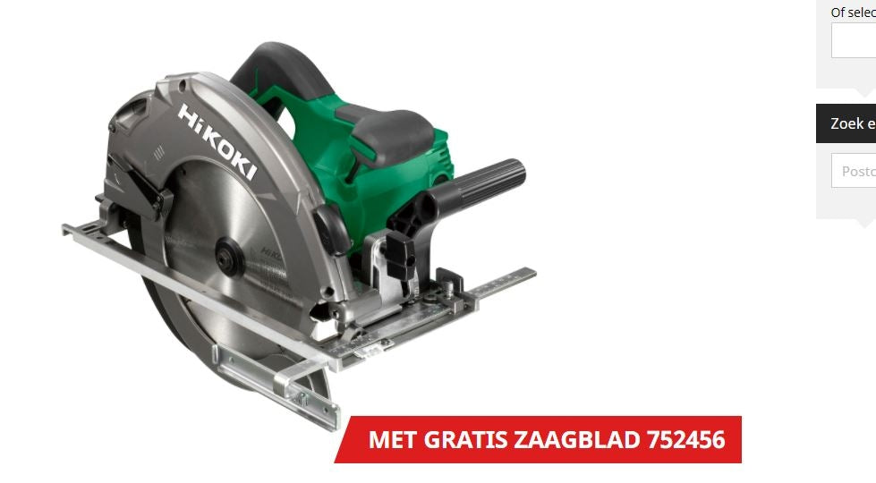 HiKOKI C9U3WBZ Handcirkelzaag 86 mm 2000 Watt in koffer + gratis zaagblad 752456