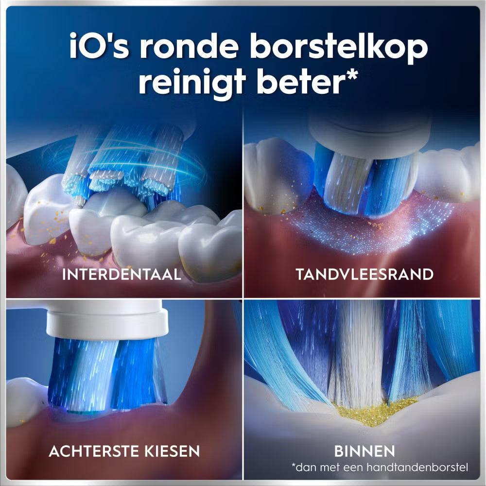 Oral-B iO 6 Elektrische Tandenborstels Wit & Roze Duoverpakking + 10 Opzetborstels