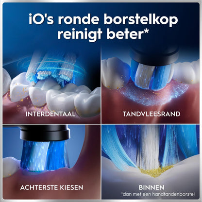 Oral-B iO 6 Elektrische Tandenborstels Zwart & Roze Duoverpakking + 10 Opzetborstels