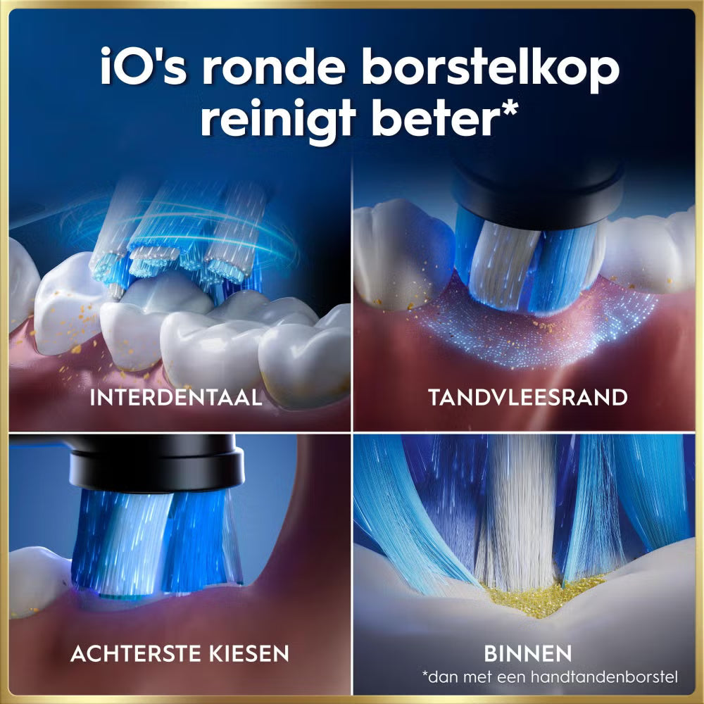 Oral-B iO 9N Elektrische Tandenborstel Zwart & Roze Duoverpakking + 10 Opzetborstels