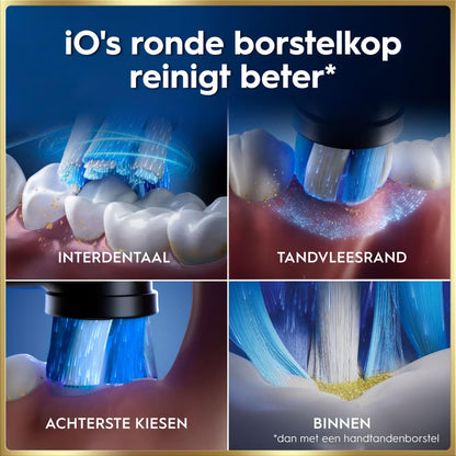 Oral-B iO 9N Elektrische Tandenborstel Zwart & Roze Duoverpakking + 10 Opzetborstels