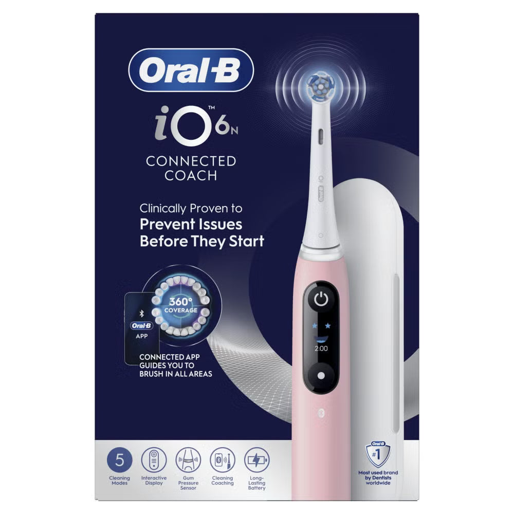 Oral-B iO 6N Elektrische Tandenborstel Roze + 10 Opzetborstels
