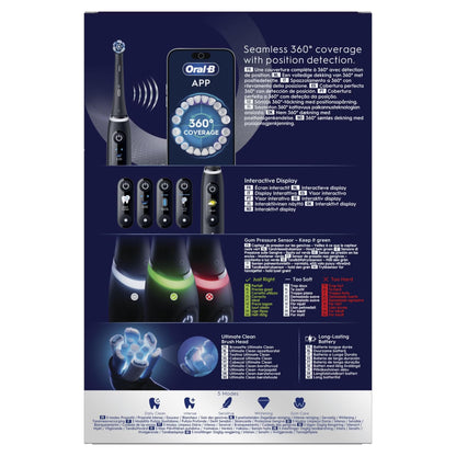 Oral-B iO 6N Elektrische Tandenborstel Zwart Lava + 4 Opzetborstels