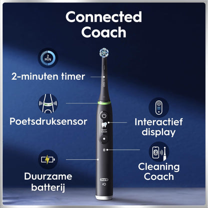 Oral-B iO 6 Elektrische Tandenborstels Zwart & Roze Duoverpakking + 10 Opzetborstels