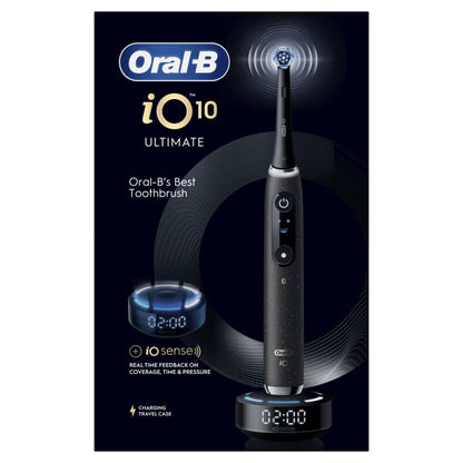 Oral-B iO 10 Elektrische Tandenborstel Cosmic Zwart + 4 Opzetborstels