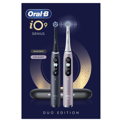 Oral-B iO 9N Elektrische Tandenborstel Zwart & Roze Duoverpakking + 10 Opzetborstels