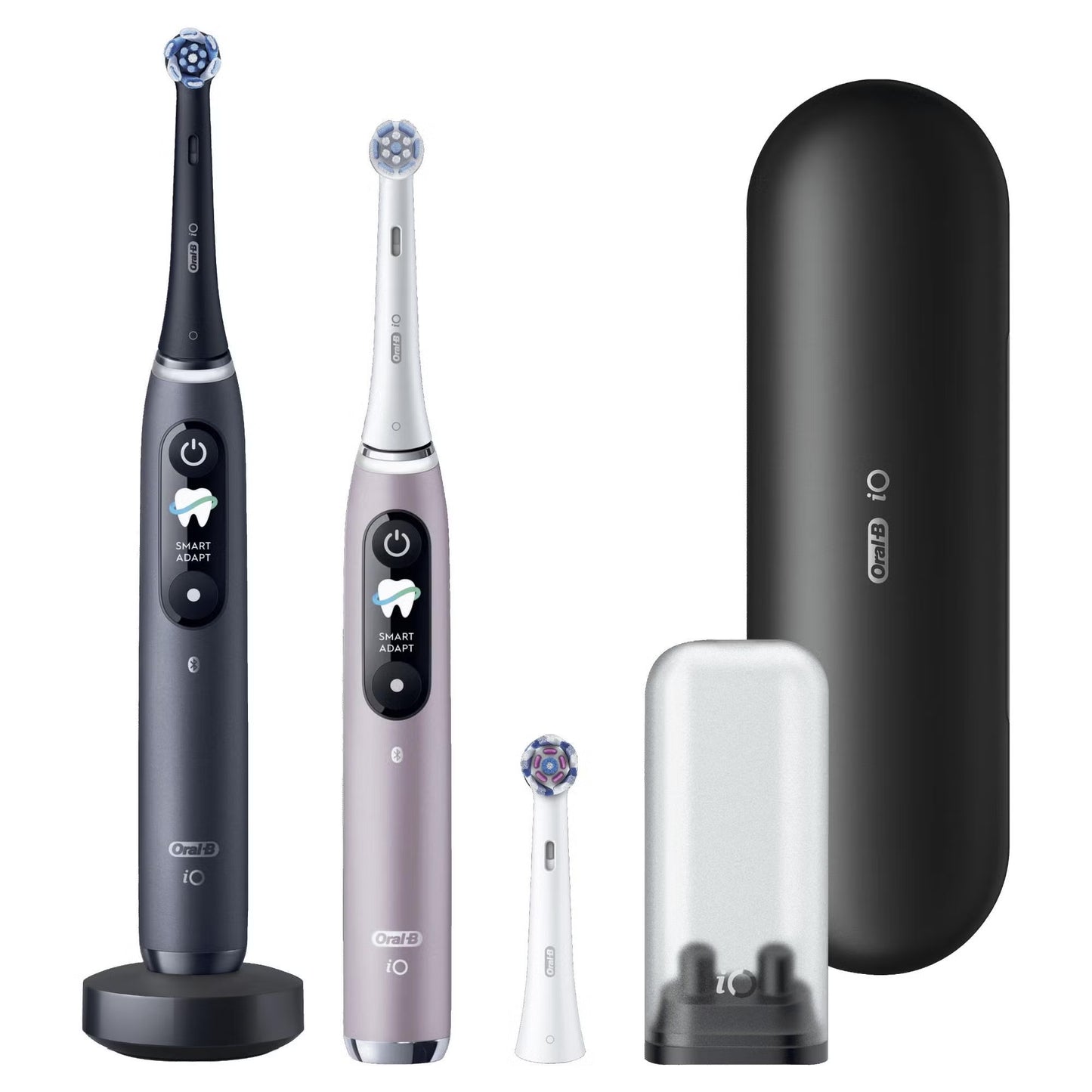 Oral-B iO 9N Elektrische Tandenborstel Zwart & Roze Duoverpakking + 10 Opzetborstels