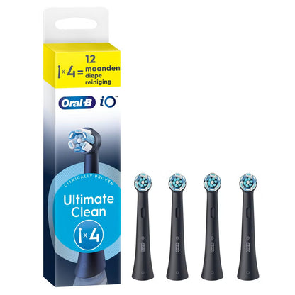 Oral-B iO 10 Elektrische Tandenborstel Cosmic Zwart + 4 Opzetborstels