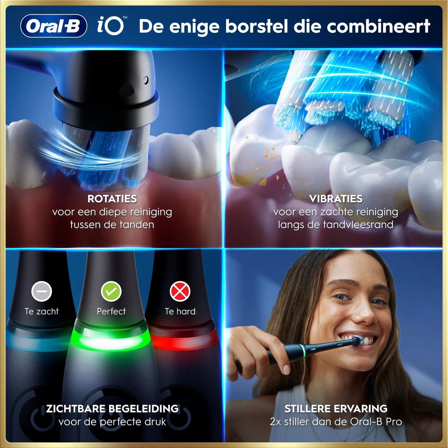 Oral-B iO 9N Elektrische Tandenborstel Zwart & Roze Duoverpakking + 10 Opzetborstels
