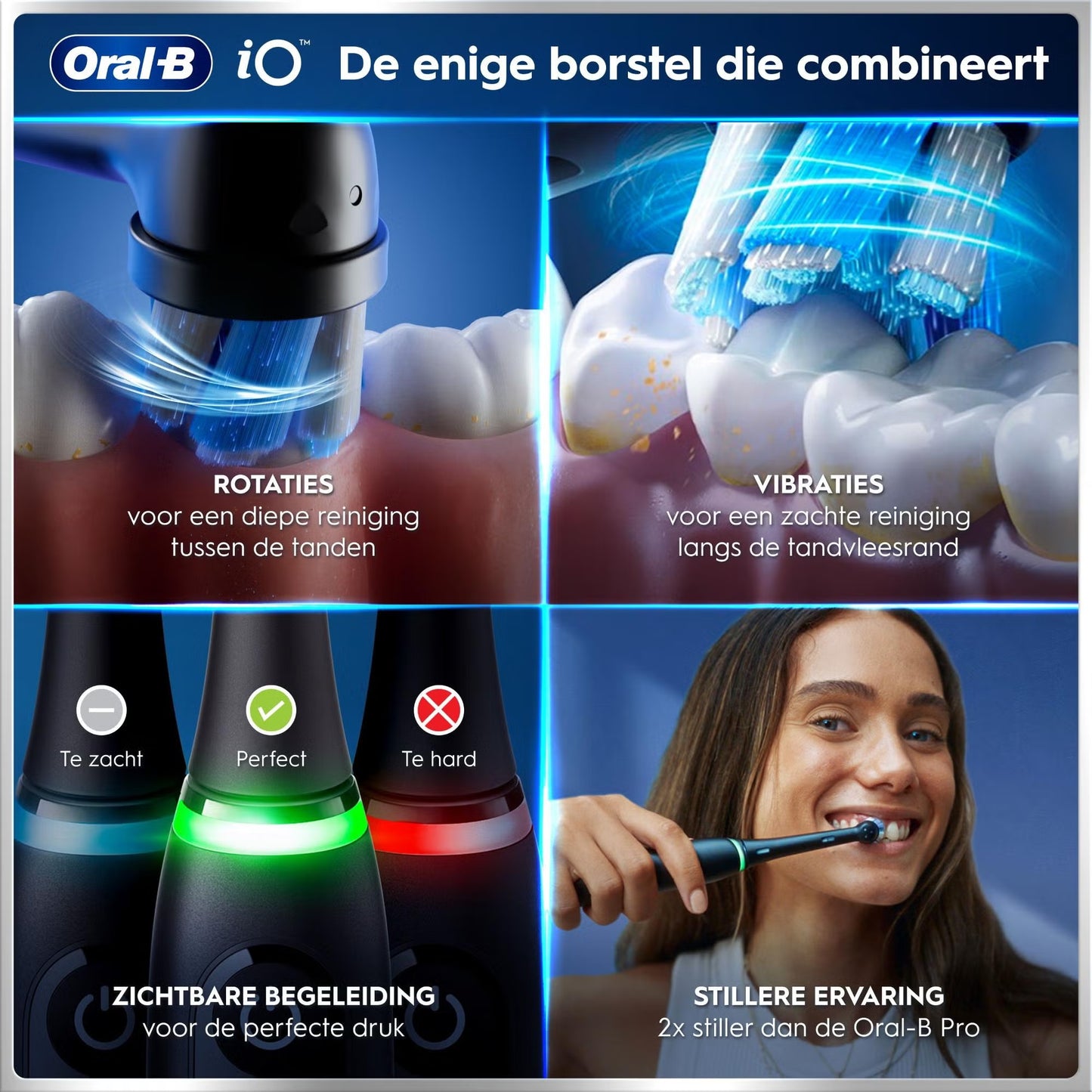Oral-B iO 6N Elektrische Tandenborstel Zwart Lava + 4 Opzetborstels