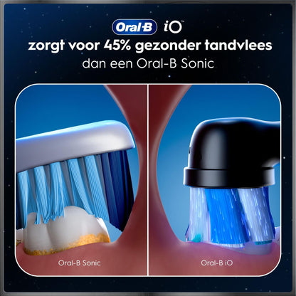 Oral-B iO 10 Elektrische Tandenborstel Cosmic Zwart + 4 Opzetborstels