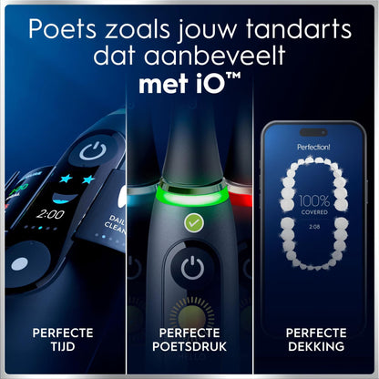 Oral-B iO 6N Elektrische Tandenborstel Zwart Lava + 4 Opzetborstels