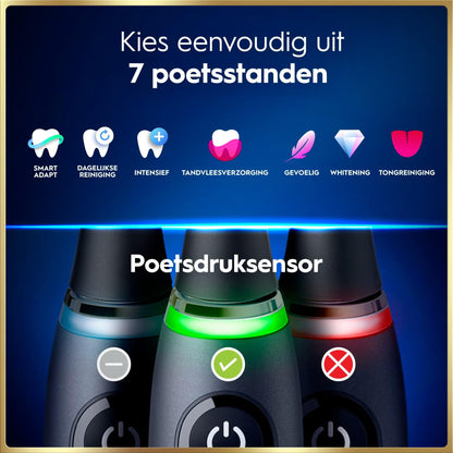 Oral-B iO 9N Elektrische Tandenborstel Zwart & Roze Duoverpakking + 10 Opzetborstels