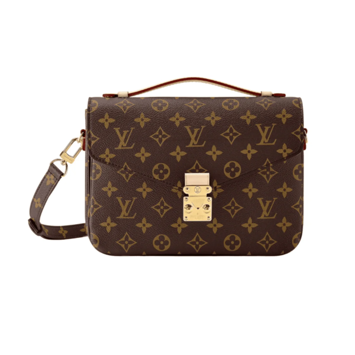 Louis Vuitton Pochette Métis Monogram-tasje, bruin, 25 cm