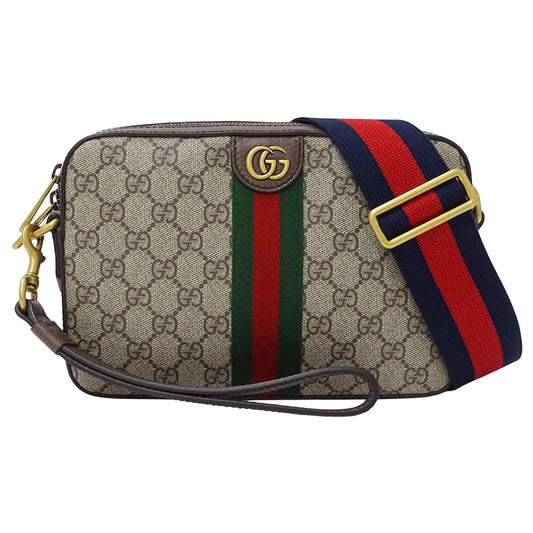Gucci Ophidia-tas, camera-tas van GG Supreme-canvas, 24 cm