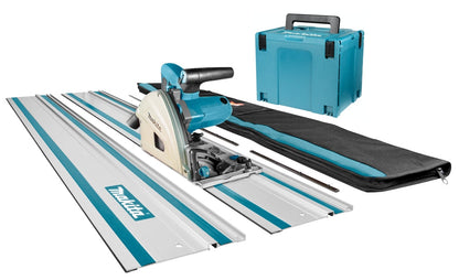 Makita SP6000J1X2 230V Invalcirkelzaag 165 mm + 2 x rail + koppelstrips + opbergtas + extra zaagblad