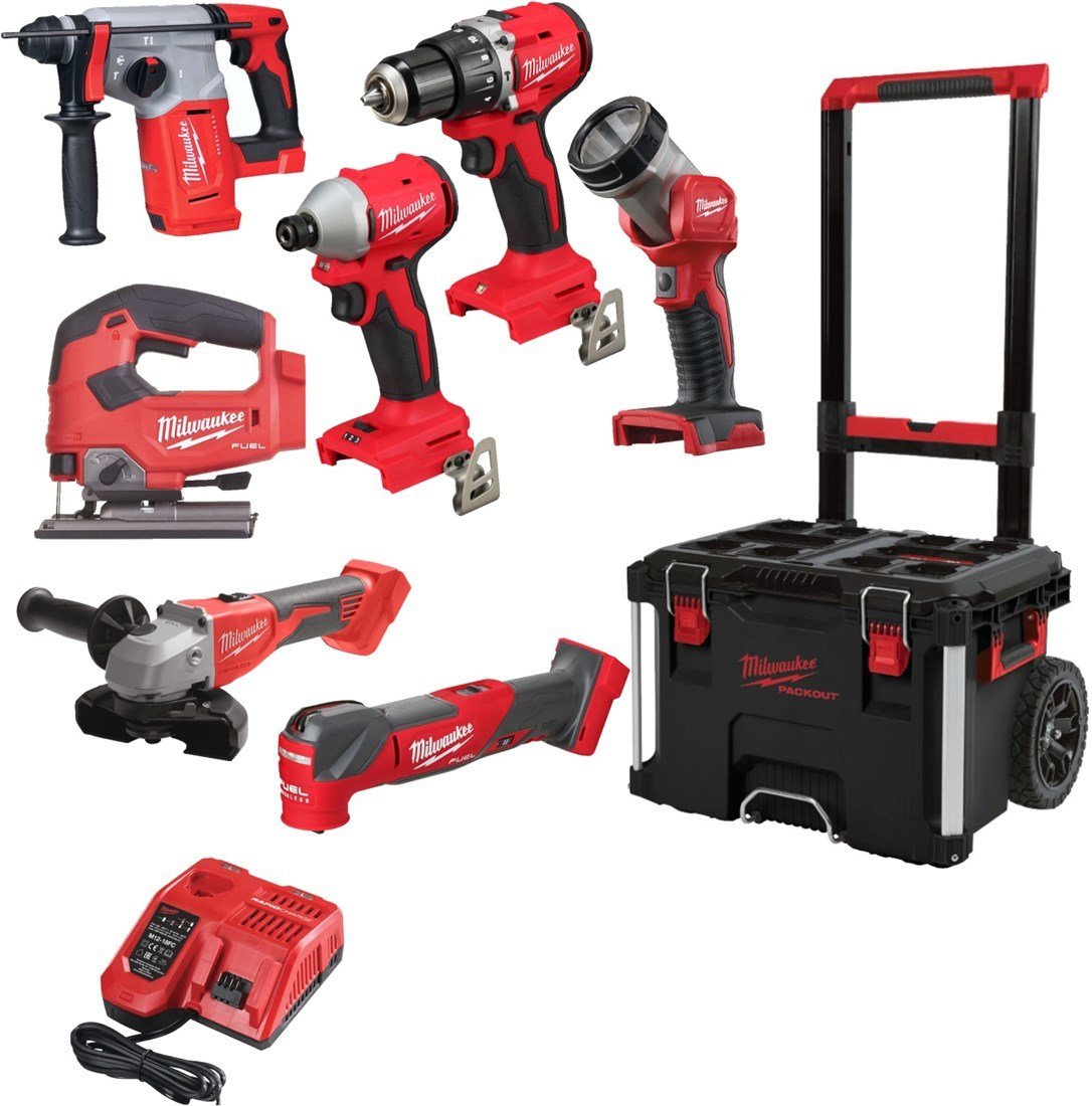 Milwaukee M18 FPP7E-503P | Fuel Powerpack 7-delig | 18V | Accu combiset (3x 5.0Ah)