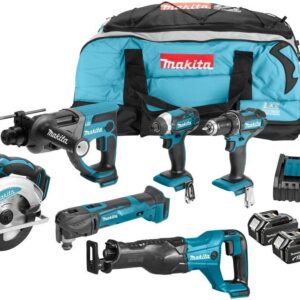 Makita DLX6038T – ensemble de 6 outils 18 V avec 3 batteries de 5,0 Ah – photo 1
