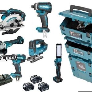 Makita DLX8100J – ensemble 18 V avec DDF484, DTD153, DGA504, DHS660 et DJV182 – photo 1