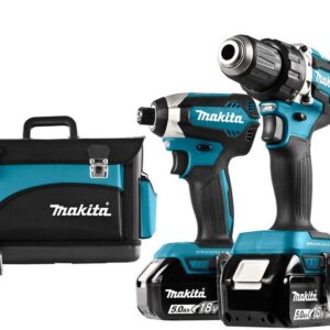 Makita DLX3090T – DDF484, DTD153 et lampe DML801, 18 V, 2 batteries de 5,0 Ah – photo 1