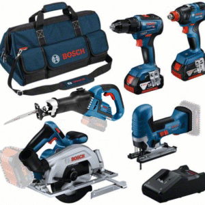Bosch Professional – ensemble de 5 outils 18 V, 3 batteries de 5,0 Ah et chargeur rapide – photo 1