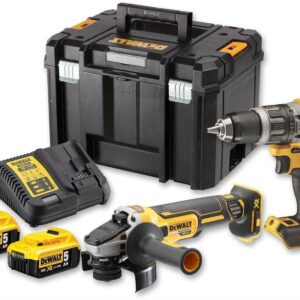 DeWalt DCK2020P2T – perceuse DCD791 et meuleuse DCG405, 18 V, 2 batteries de 5,0 Ah – photo 1