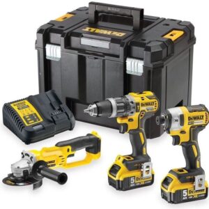 DeWalt DCK383P2T-QW – DCD796, DCF887 et DCG412, 18 V avec 2 batteries de 5,0 Ah – photo 1