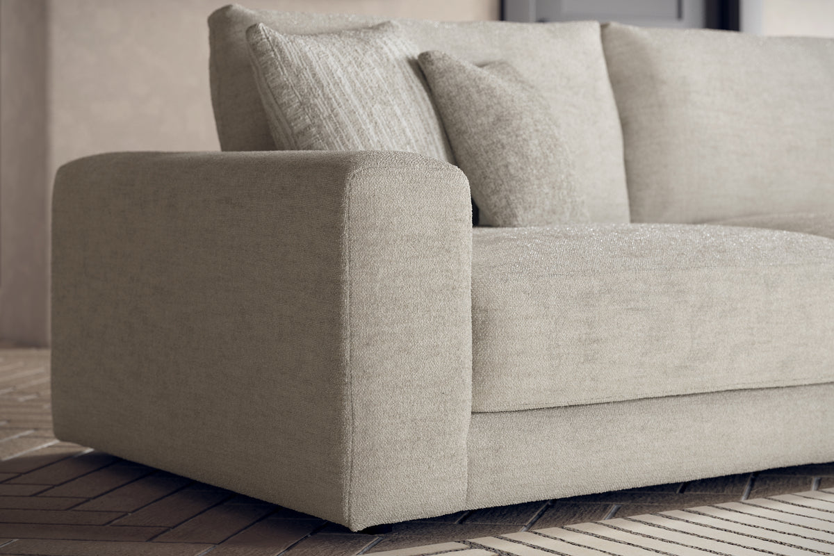 Amalfi – 3 Corner 1 Chaise Sofa with Console – Cream
