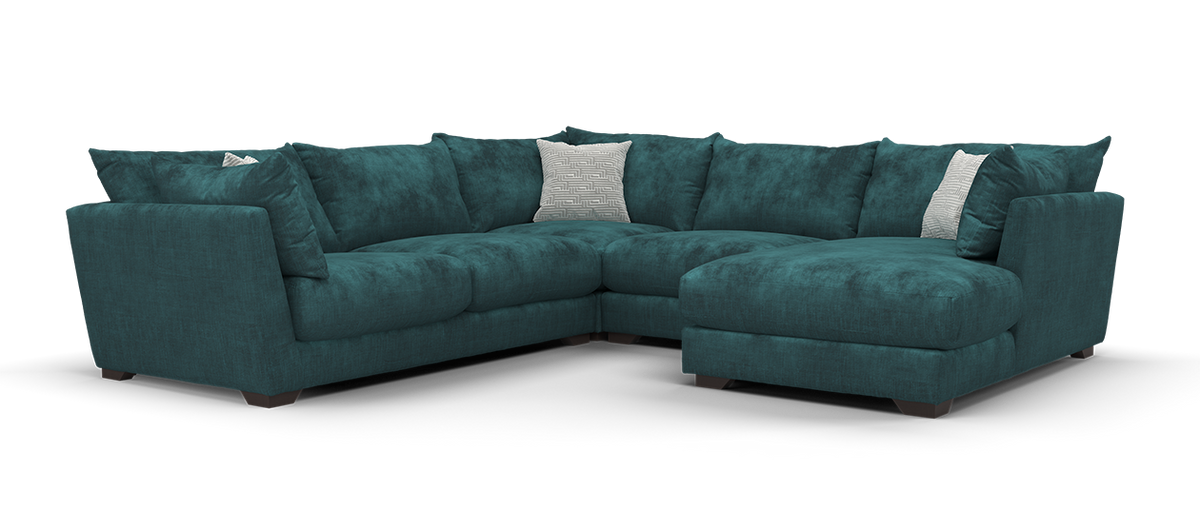 Tallulah – 2 Corner 1 Chaise Sofa – Green