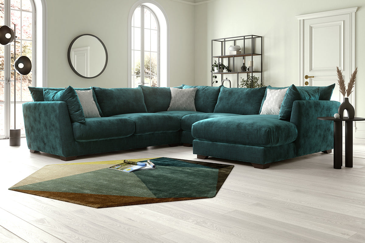 Tallulah – 2 Corner 1 Chaise Sofa – Green
