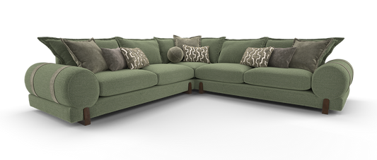 Parkrow – 3 Corner 3 Seater Sofa – Green