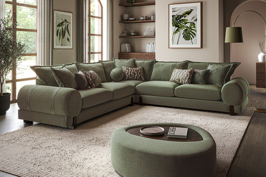 Parkrow – 3 Corner 3 Seater Sofa – Green