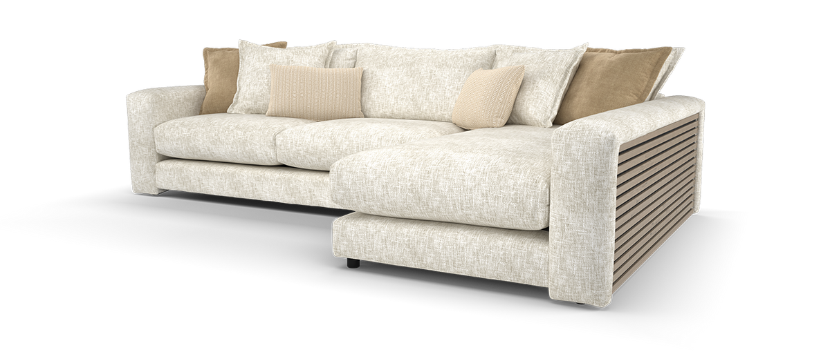 Cove – Grande Right Hand Facing Chaise Sofa – Cream