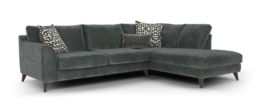 Mayfair – 3 Corner 1 Chaise Sofa with Foam Seats – Grey