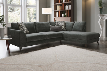 Mayfair – 3 Corner 1 Chaise Sofa with Foam Seats – Grey