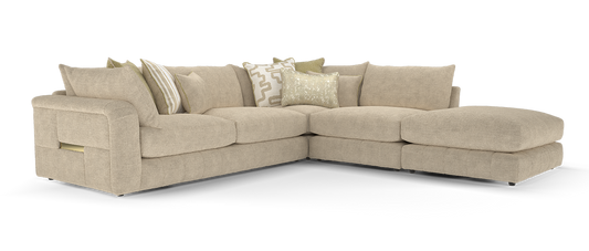 The Westwood – 3 Corner 1 Chaise Sofa – Beige