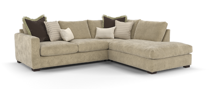 Moderna – 3 Corner 1.5 Right Hand Facing Chs, Feather Flex Interior – Beige