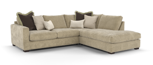 Moderna – 3 Corner 1.5 Right Hand Facing Chs, Feather Flex Interior – Beige