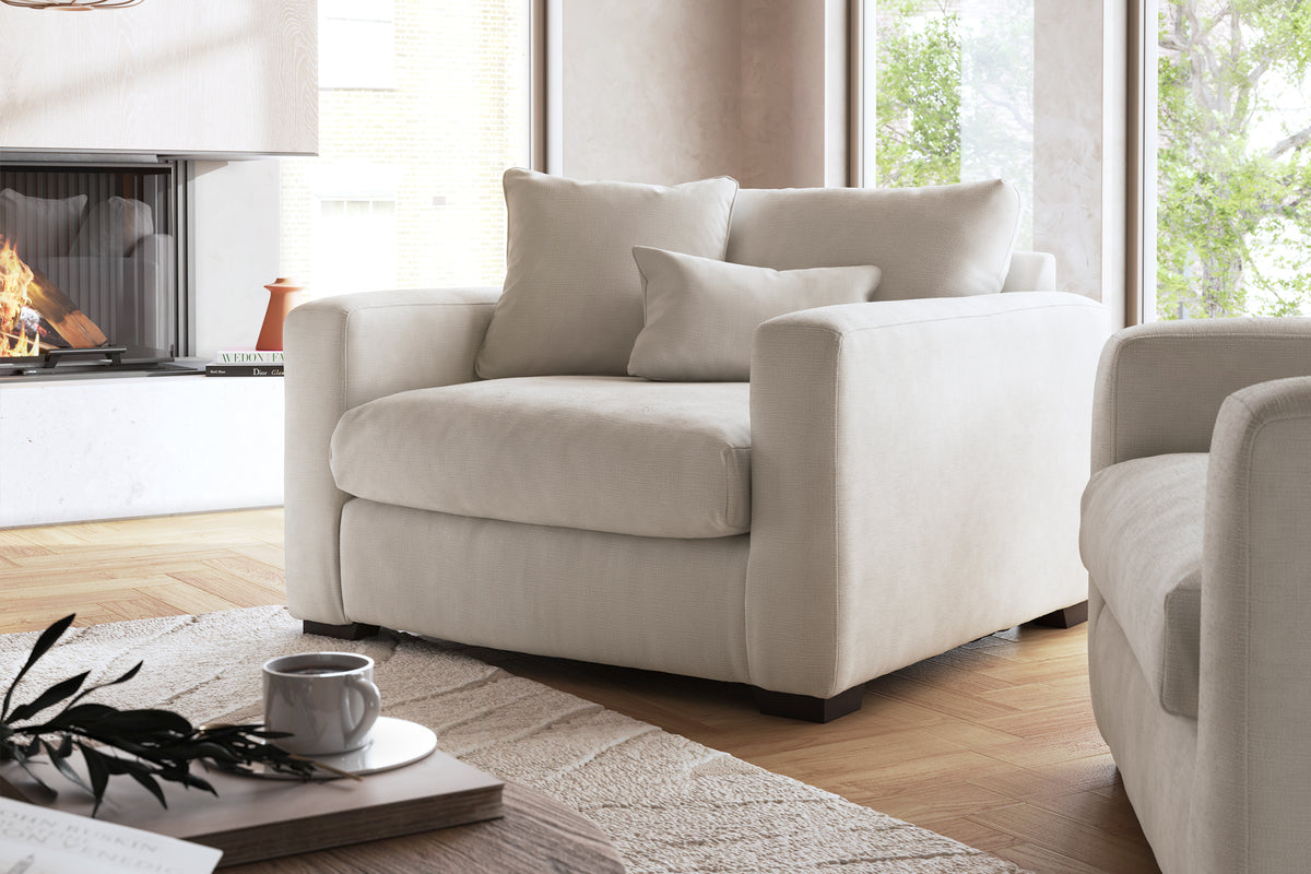 Moderna – 3 Corner 1.5 Right Hand Facing Chs, Feather Flex Interior – Beige