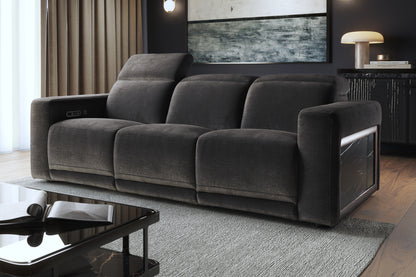 Manor – 1.5 Corner 3 Power Recliner Sofa with Headrest – Beige