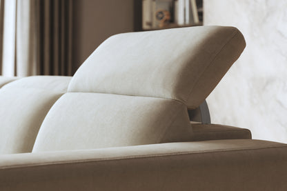 Manor – 1.5 Corner 3 Power Recliner Sofa with Headrest – Beige