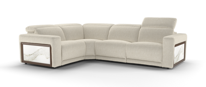 Manor – 1.5 Corner 3 Power Recliner Sofa with Headrest – Beige