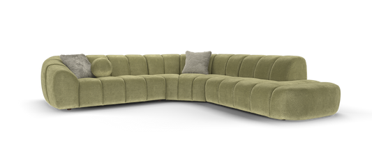 Waldorf – 2 Corner 1.5 Chaise Sofa – Green